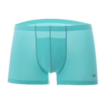 

Liveday Men Solid Color Panties Ultrathin Translucent Breathable Seamless Underpants New