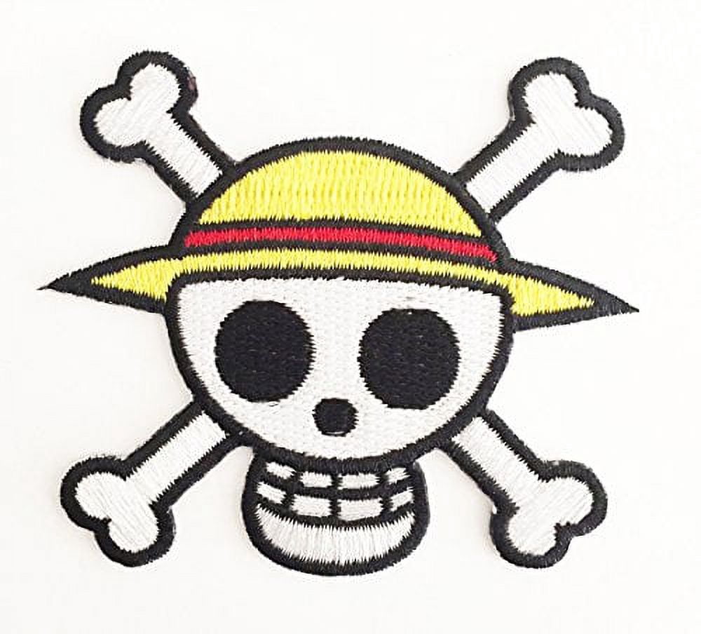 C&D Visionary Slayer Skull Profile Iron-On Patch - Red, Black, Yellow Embroidery For Jackets, Hats, Backpacks