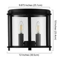 thumbnail image 3 of SAFAVIEH Binsor 12 in. Industrial 3-Light Orb Metal Mount Light with Cream Shade, 3 of 11