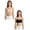 Black 1PCS & Beige 1PCS, variant on 2pcs Strapless Bandeau Bra for Girls 10-37 - Wireless Side Support with Dual-Color Adjustable Straps, Seamless Smoothing Crop Top