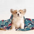 thumbnail image 4 of Naloa Fish In The Wave Dog Blanket, 3 Sizes Cat Blanket for Indoor Cats Large Medium Small Dog Gifts-Medium, 4 of 8