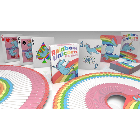 Rainbow Unicorn Fun Time! Playing Cards by Handlordz