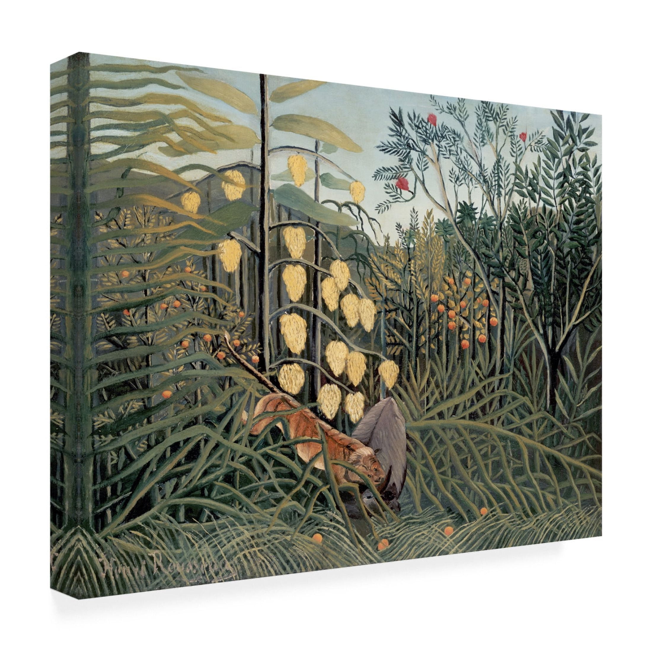 Trademark Fine Art Henri Rousseau Rousseau's Jungle II Canvas Wall Art
