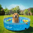 thumbnail image 5 of All For Paws Chill-Out 2-in1 Dog Swimming Pool & Splash Pad, 63” Outdoor Dogs Water Sprinkler Toy & Bathing Pool for Summer Fun, Large (63” x 11.8”), 5 of 8