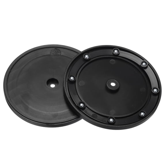 4.1inch Rotating Swivel Stand with Steel Ball Bearings Annular Lazy Susan 0.39inch with Black Rubber Ring 2pcs