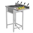 thumbnail image 1 of Bassin Utilitaire en Acier Inoxydable Robuste 39x20x37 Po – Bol Simple Autoportant avec Robinet Coulissant, Comptoir Intégré, Dosseret et Tablette de Rangement, Qualité Commerciale pour Buanderie, Garage, Cuisine, 1 of 20