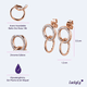 thumbnail image 5 of Aretes para Mujer LuckyLy Aros Entrelazados de Acero Inoxidable Modelo Amy Rosa UNITALLA, 5 of 7