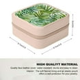 thumbnail image 2 of Autua Palm Leaf Travel Jewelry Case Organizer for Necklace, Ring, Earring - Compact Size with Multiple Storage Spaces Pink, 2 of 5
