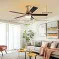 thumbnail image 4 of 44 inch LED Ceiling Fan Remote Chandelier Lamp Fanlight 5 Retractable Blades, 4 of 29