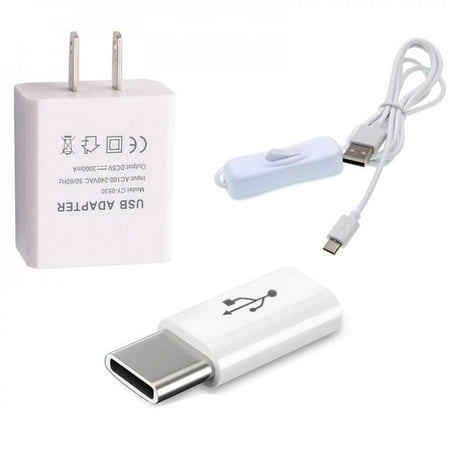 

Raspberry Pi 4 USB Type C Power Adapter USB C Power Charger E US Plug Power Supply for Raspberry Pi 4 Model B Micro USB Adapter White