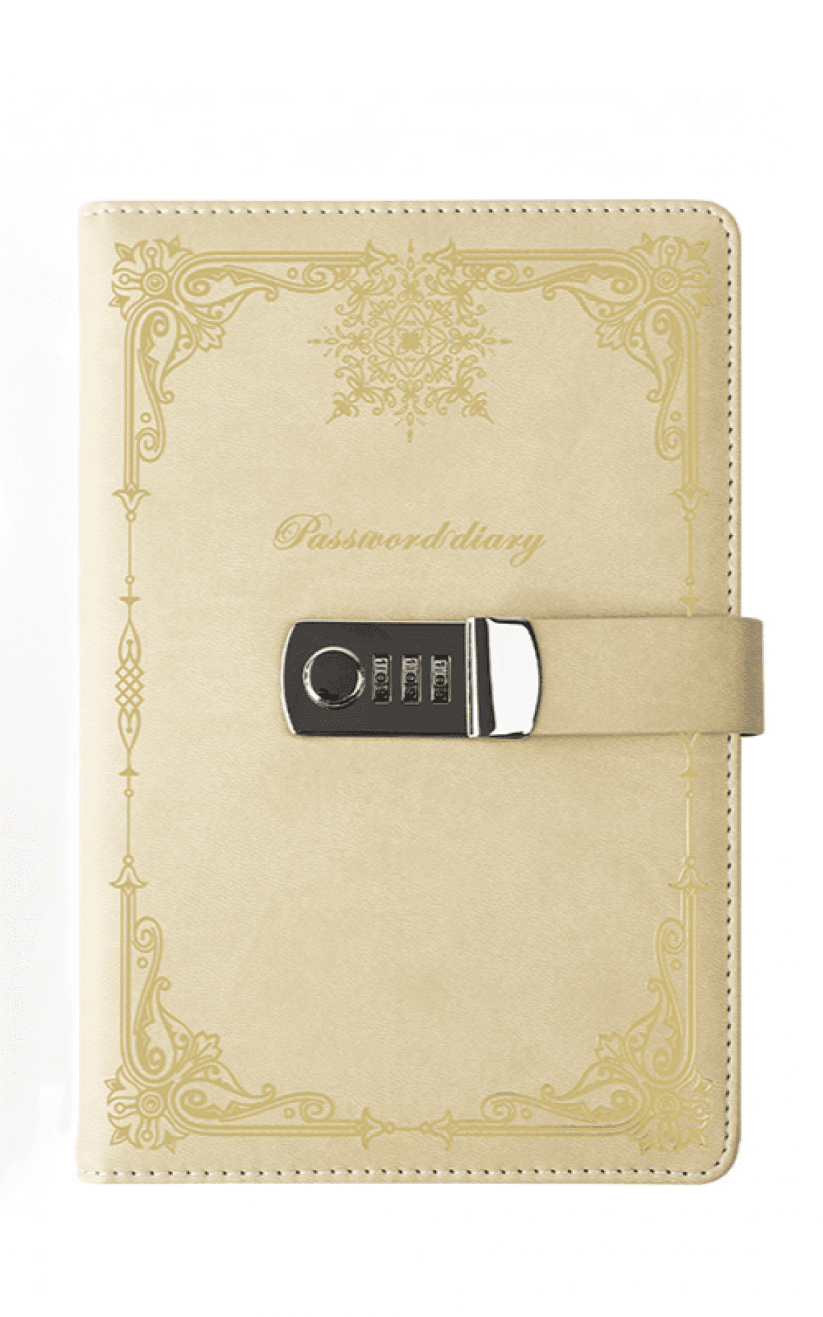 Aveki Password book female retro style with lock notepad diary A5 student notebook creative business hand ledger ST-001