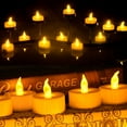 thumbnail image 3 of Agptek 24pcs LED Tea Lights with Timer Flameless Flickering Candles Amber Yellow Decor, 3 of 6