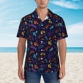 thumbnail image 4 of Goofa Games Hawaiian Shirt for Men, Unisex Summer Beach Casual Short Sleeve Button Down Shirts,Aloha Tropical Floral print shirt-Small, 4 of 9