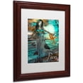 thumbnail image 2 of Trademark Fine Art "Art Nouveau Zodiac Pisces" Canvas Art by Color Bakery White Matte, Wood Frame, 2 of 4