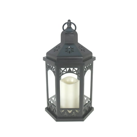- Mainstays Black LED Hexagon Lantern