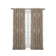 thumbnail image 3 of 3S Brother's Home Décor Curtains BOHO Design Set of 2 Panels Velvet Look Hanging Back Tap and Rod Pocket Décor Nursery Room Bedroom Kitchen Window - Made in Turkey 32Cas-Stone (52"Wx95"L), 3 of 6