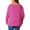 thumbnail image 4 of DARING DIVA Women's Plus Tops Basic Blouses Dolman Tops Tee Shirts 4X Hot Pink, 4 of 6