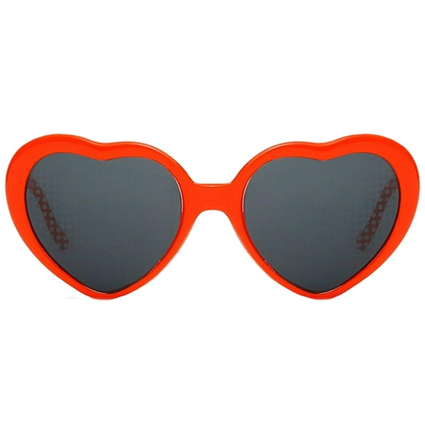Gafas de sol con efecto corazón, luces que se convierten en amor, imagen UV400, amor en forma de corazón. rojo 1