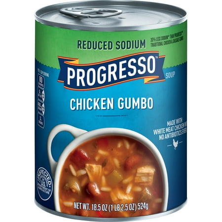 Progresso Reduced Sodium Chicken Gumbo Soup, 18.5 oz