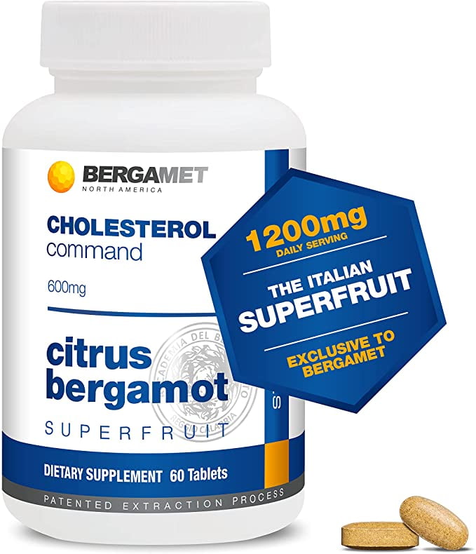Citrus Bergamot Cholesterol Command, 80% Polyphenol Formula, Supplement for Cholesterol, Heart Health Supplement & Blood Glucose Levels, Highest Strength