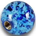 thumbnail image 5 of Blue JDM 58mm Round Ball Glitter Manual Gear Stick Shift Knob Lever Shifter New, 5 of 5