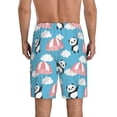 thumbnail image 3 of Gaeub Panda Flying in the Sky Printed Men's Short Pajama Pants, Lightweight Lounge & Sleep Bottoms Keep You Cool - X-Large, 3 of 9