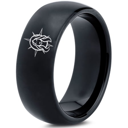 Tungsten Gamer Jewelry Black Class Rings for Women Valentines Day Gift Valentine Gifts Engrave