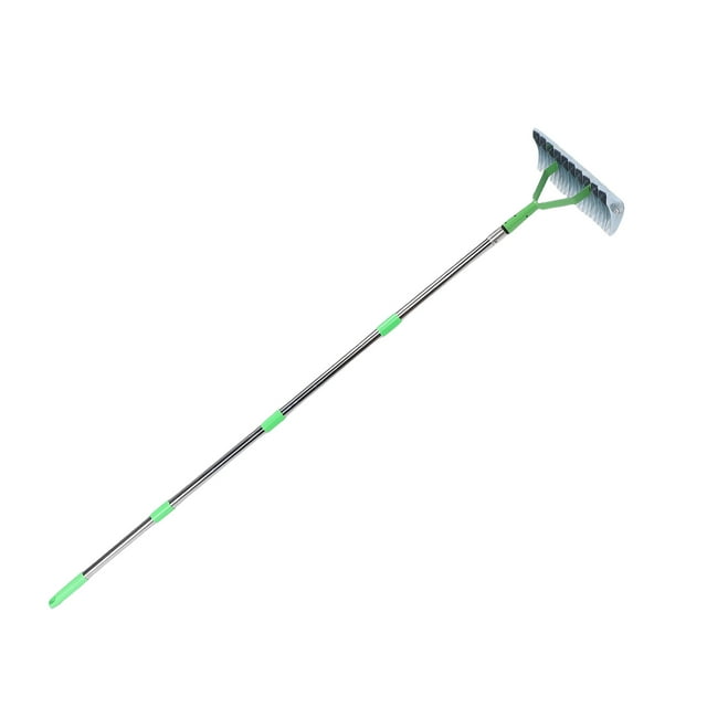 Rake Thatch Rake Multifunctional High Strength Stainless Steel Detachable Grass Grooming Rake for Garden