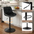 thumbnail image 3 of Set of 2 Adjustable Swivel Bar Stools in Modern Design with Comfortable Upholstered Seat and Durable Metal Frame, 3 of 8