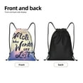 thumbnail image 2 of Yiaed Not All Those Who Wander Are Lost Print Drawstring Bags Drawstring Backpack Bulk String Back Pack Gym Sport Bag-Small, 2 of 5