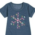 thumbnail image 3 of Barbie - Holiday & Christmas - Iconic Barbie Icon Snowflake - Toddler & Youth Girls Fleece Dress, 3 of 5