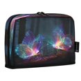 thumbnail image 2 of Standing Pencil Case with Base Large Capacity Stationery Pouch Pen Bag with Zipper for Women Men Neon Butterfly, 2 of 7