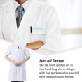 thumbnail image 3 of EIGTHTAIL Laboratory Coat Buttons Multi Short Sleeve Pet Shop Factory Work Clothes Internship Section Beautician Use Long Sleeve 3XL, 3 of 7