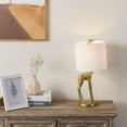 thumbnail image 4 of HomeRoots 17" Gold Textured Giraffe Table Lamp With White Drum Shade, 4 of 6