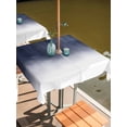 thumbnail image 2 of Outdoor Tablecloths with Umbrella Hole & Zipper, Ombre Blue 60x60 Inch Square Tablecloths, Abstract Modern Geometric Gradient Waterproof Table Cloth, Patio/Pool/Picnic Table Covers, 2 of 8