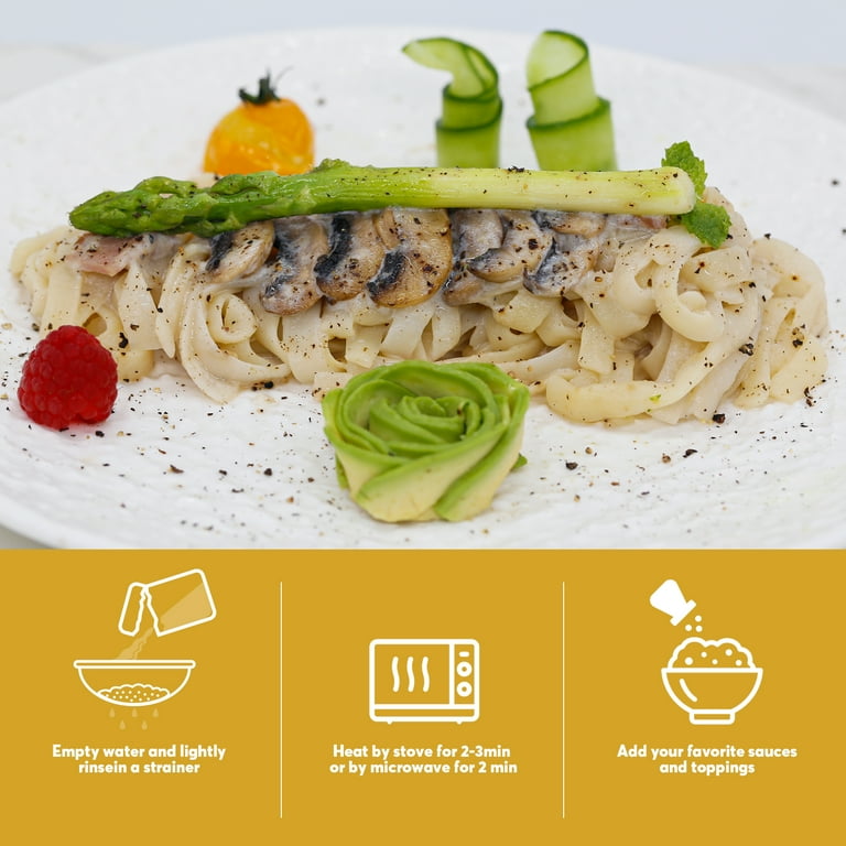 YUHO Shirataki Konjac Fettuccine Noodles 8 Pack Low Carb Vegan