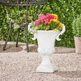 thumbnail image 4 of Magnesium Oxide Garden Urn Planter Antique White Magnesium Oxide Roman Style with Drainage Hole Indoor Outdoor Multi-Purpose Planter No Assembly, 4 of 10