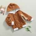 thumbnail image 2 of Toddler Baby Girls Zipper Corduroy Coat Oversized Long Sleeve Windbreaker Hooded Sweatshirt Jacket, 2 of 5