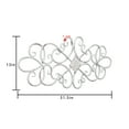 thumbnail image 3 of Sintosin Farmhouse Flower Scroll White Metal Wall Art Decor 32" x 13", Vintage Distressed Wall Sculptures Home Decoration, Rustic Pediments for Wall Decor, 3 of 7