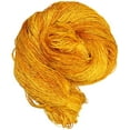 thumbnail image 3 of Knitsilk Premium Recycled Sari Silk Yarn - Yellow - 165 Yards - Knit, Crochet, Tatting, Jewelry, 3 of 5