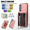 thumbnail image 2 of Phone Case for Samsung Galaxy A15 5G Wallet Cover and Tempered Glass Screen Protector with Wrist Crossbody Strap Lanyard Credit Card Holder Stand Leather Cell Accessories A 15 4G 15A Women Rose Gold, 2 of 14