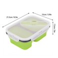 thumbnail image 2 of Fdit Lunch Box, Silicone Lunch Box,Portable Food Grade Silicone Folding Lunch Box Food Storage Container 1L, 2 of 8