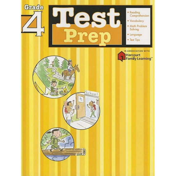 Flash Kids Harcourt Family Learning Test Prep: Grade 4 (Flash Kids Harcourt Family Learning), (Paperback)