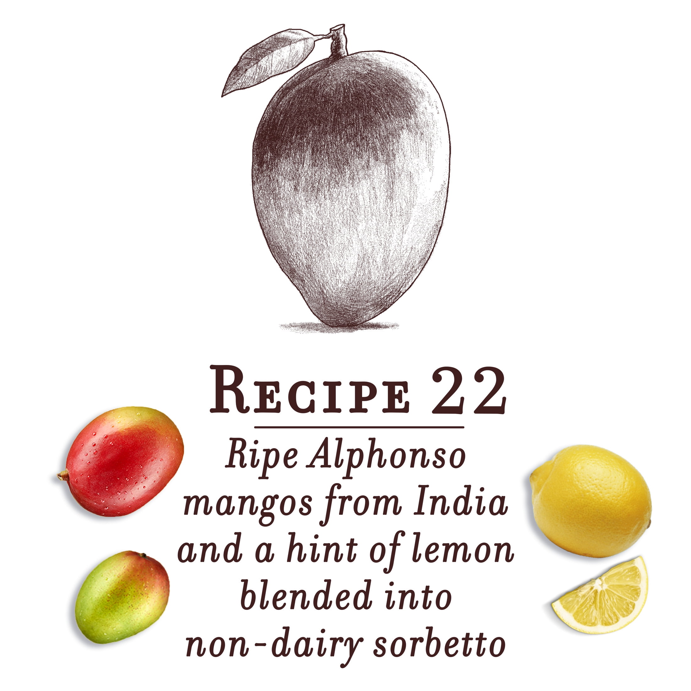 Talenti Dairy-Free Sorbetto Alphonso Mango Sorbet Frozen Desserts, 1 Pint