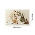 thumbnail image 4 of Christmas Decor Doormat Holiday Outdoor Front Door Rugs, Christmas Embroidered Bathroom Carpet Entrance Doormat, Elk & Rabbit Design Farmhouse Entryway Mat Rugs, Christmas Welcome Mat, 4 of 6