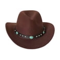 thumbnail image 1 of Sombrero de vaquero occidental de con hebilla de cinturón Gorra de de Panamá Marron oscuro Zulema Sombrero de vaquero, 1 of 7