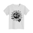 thumbnail image 4 of SGFCWSX Girls Short Sleeve T-Shirt, Kids Graphic Regular Fit Crewneck Summer Tees Casual Everyday Tops White Size 10-11 Years, 4 of 4