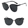 thumbnail image 3 of Polarized Oversized Cat Eye Sunglasses for Women Men, Retro Round Large Frame Sun Glasses, UV Protection Vintage Fashion Shades for Driving, Travel, Outdoor, Lightweight Eyewear, Purple, 3 of 7