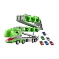 thumbnail image 2 of Camión de transporte de dinosaurios, transportador de dinosaurios, vehículos, juego de pista y tienda 12 coches, 2 of 9
