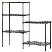 Lowestbest 5 Tier Wire Shelving, Metal Storage Shelves, Heavy Duty Adjustable Shelf Standing Kitchen Rack, Black (21.25 x 11.42 x 59.06)